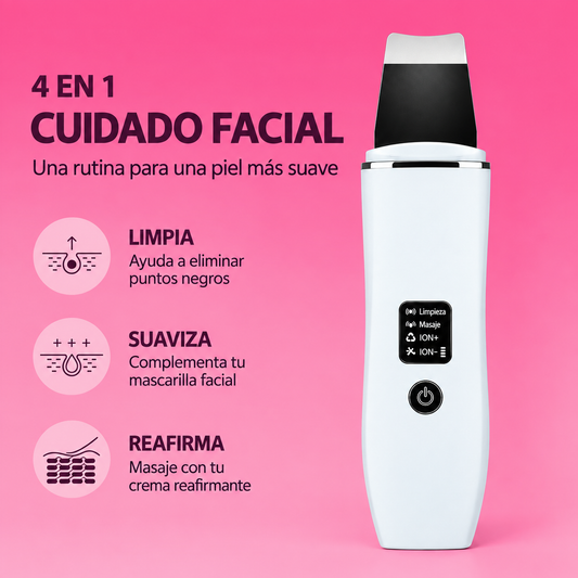 Ultrasonic Skin Scrubber Peeling Blackhead Remover Deep Face Cleaning Ultrasonic Ion Acne Pore Cleaner Facial Shovel Scrubber